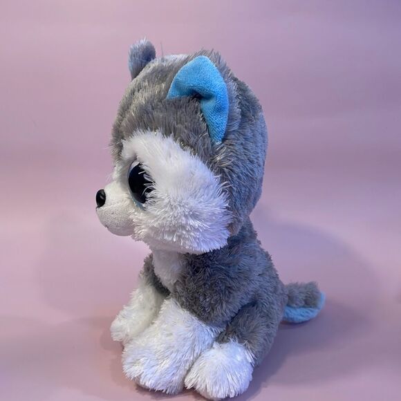 Ty Original Beanie Boos Slush the White and Grey Husky Dog 11” tall Excellent … - Picture 5 of 7